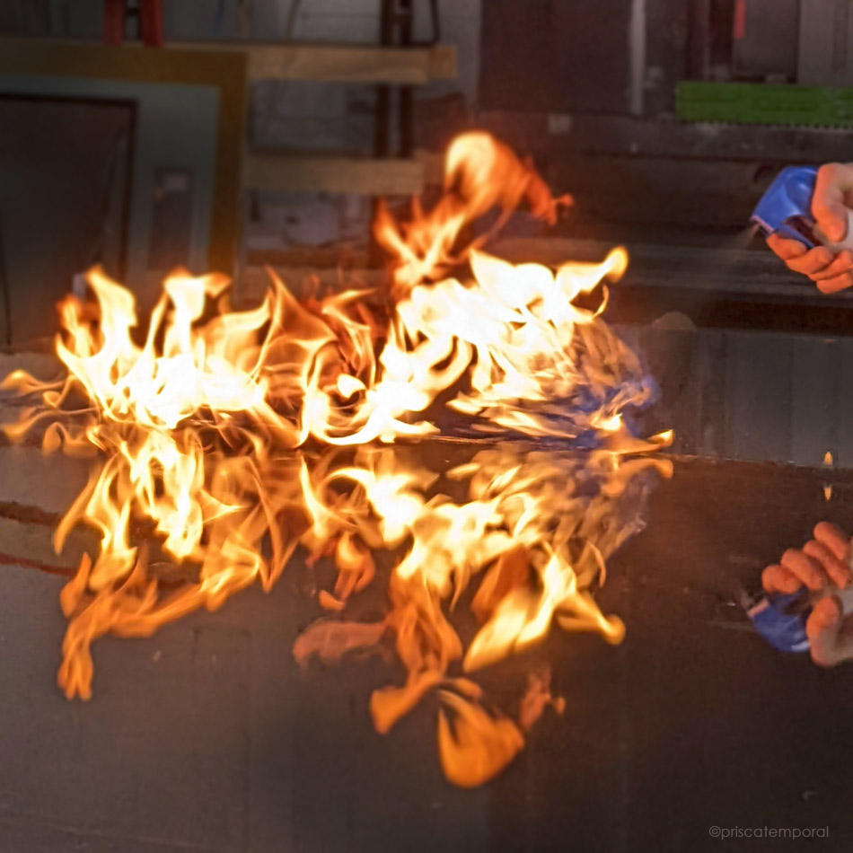 atelier de verre flamme feu miroiterie verre paris art contemporain prisca temporal